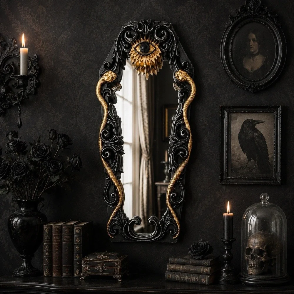 Christian Siriano 3D Third Eye Snake Mirror Gothic Baroque Halloween Witchy Goth